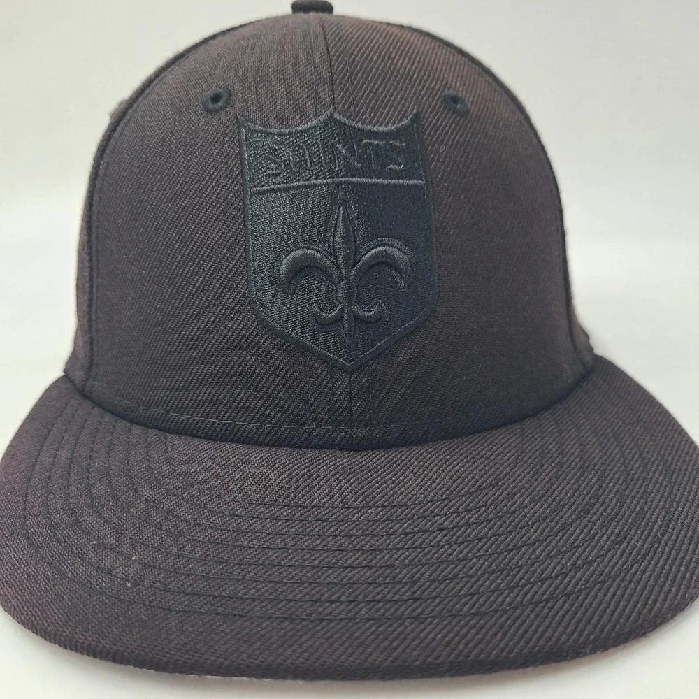 New Orleans Saints Hat Fitted 7 3/8 New Era 59Fifty Faded Black/Brown NFL Men